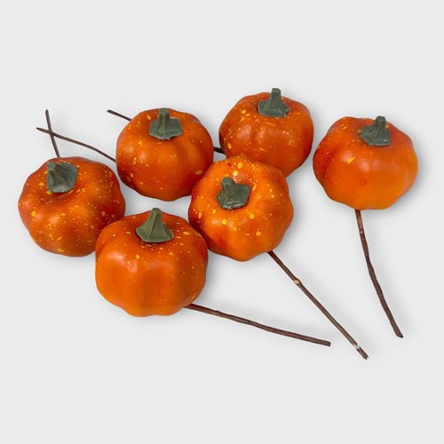 Artificial Faux Pumpkins (6 Pack)