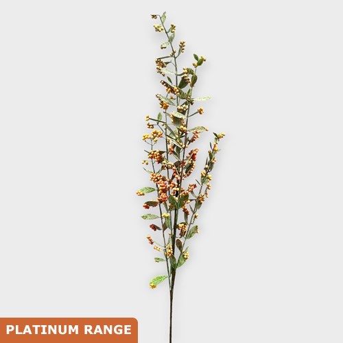 Artificial Faux Snowberry Spray - Orange