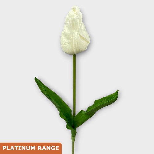 Artificial Faux Tulip (White)