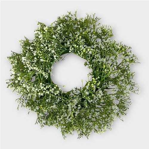 Artificial Faux Gypsophila Wreath 20cm