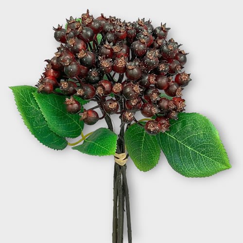 Artificial Faux Hawthorn Bundle (Red)