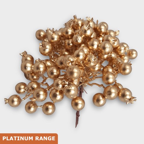 Artificial Faux Midas Gold Berry Bundle