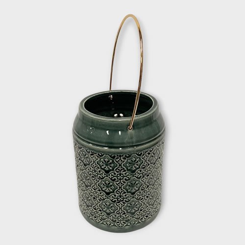 Bazaar Lantern Teal - 23.5cm