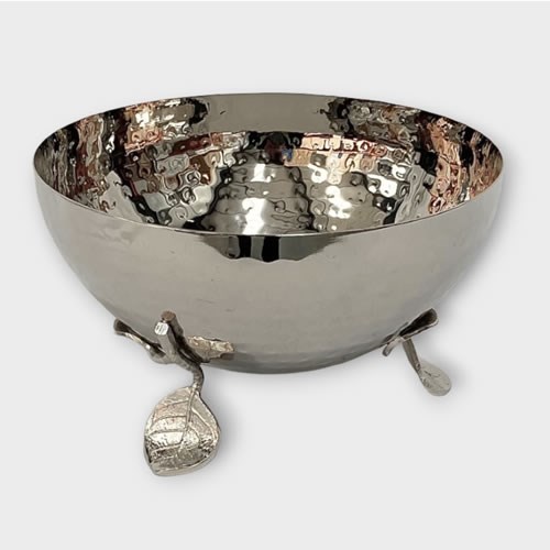 Bowl - Silver Leaf Foot 18.5cm
