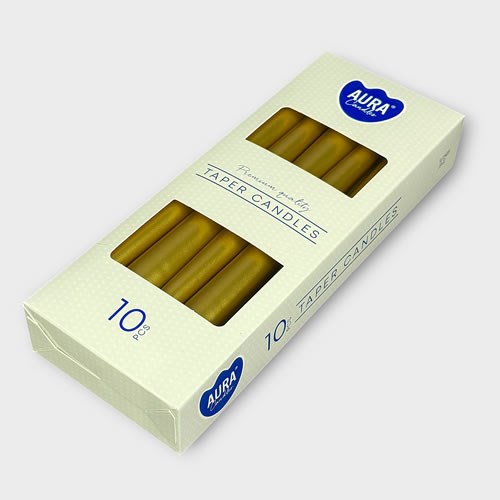 Candles - Gold Tapered (box of 10)