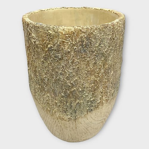 Ceramic Carved Yew Vase - 22cm