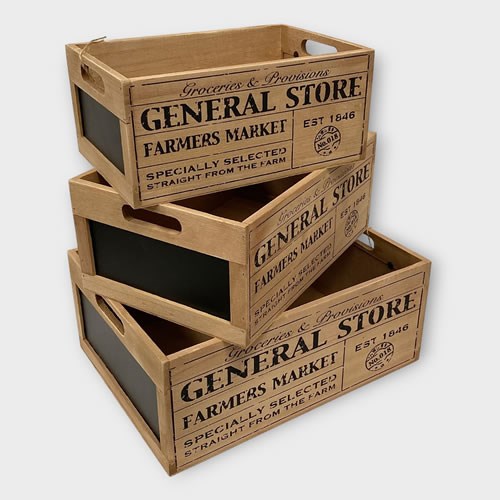 Chalk Board Crates (set of 3)