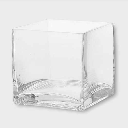 Glass Cube Vase - 10cm