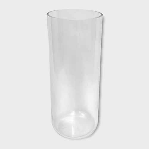 Glass Cylinder Vase - 30 x 12cm (Curved Base)
