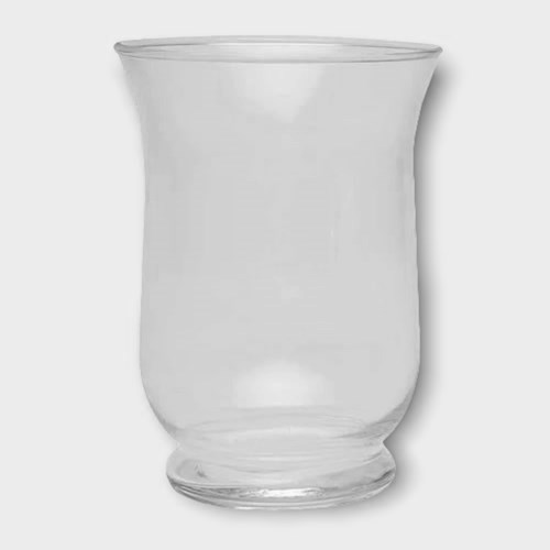 GLASS HURRICANE VASE - 14.5CM