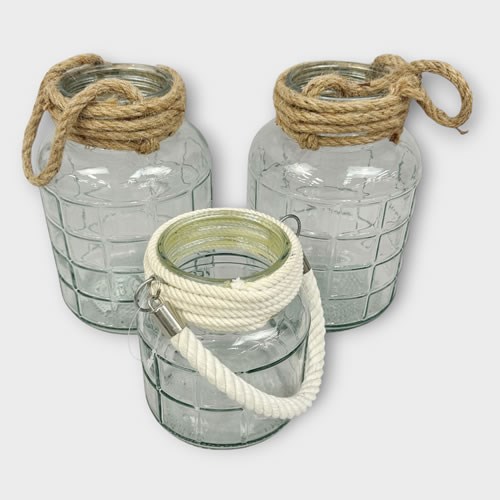Clearance Item - Bottles with Rope - Job lot of 3 - Ex Rental