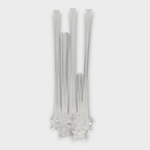 Clearance Item - Glass Lily Vase Clear Collection- Job Lot of 5 - Ex Rental