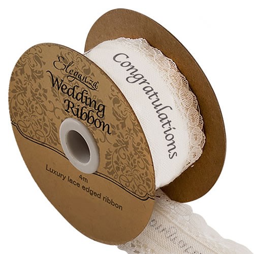 Congratulations (Lace Edge) - 38mm