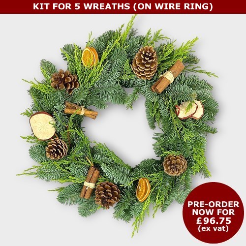 DIY Christmas Wreath Kit Traditional (on 12" wire frame) Call to Pre-Order