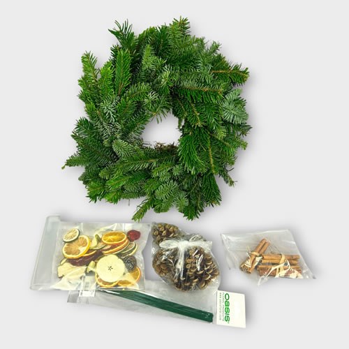 DIY Christmas Wreath Kit (on pre-made spruce ring)