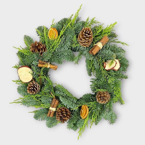 DIY Christmas Wreath Kit Traditional (on 12" wire frame)