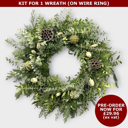 DIY Christmas Wreath Kits Modern (on 12" Wire Frame) Call to Pre-Order