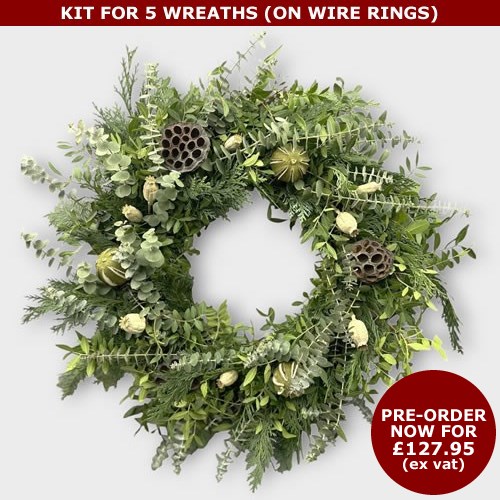 DIY Christmas Wreath Kits Modern (on 12" Wire Frame) Call to Pre-Order