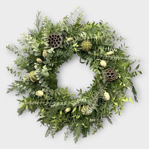 DIY Christmas Wreath Kits Modern (on 12" Wire Frame)