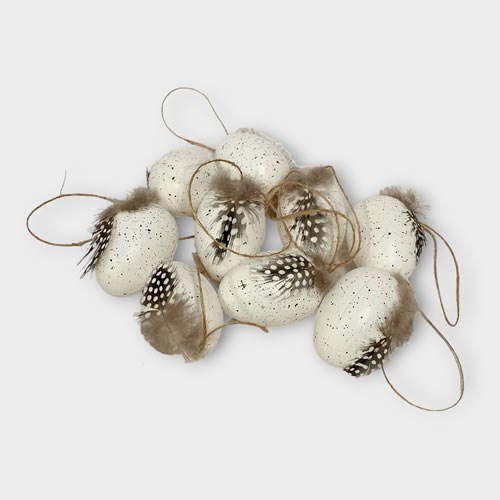 Eggs - Speckled & Feathers Hanging