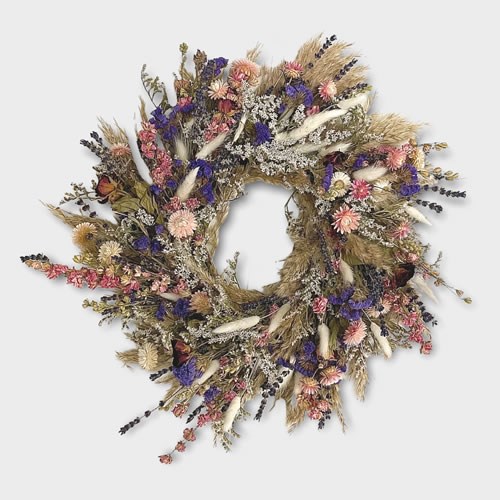 Flower Wreath - Cottage Garden 40cm (Dried)