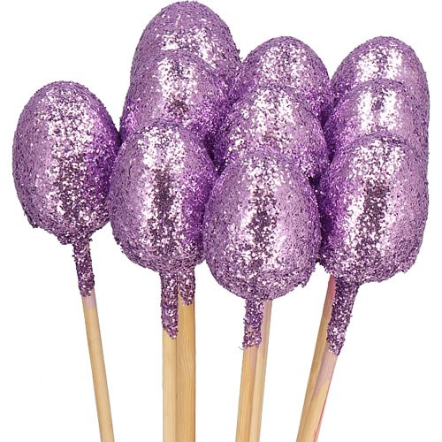 Egg Picks - Frosted Lilac & Glitter