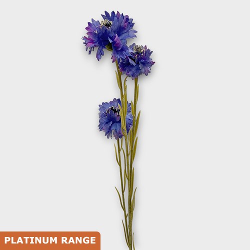 Artificial Faux Blue Cornflower Spray