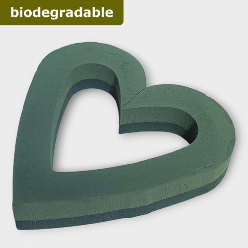 Floral Foam Heart Single Open 12" (Bio Foam)