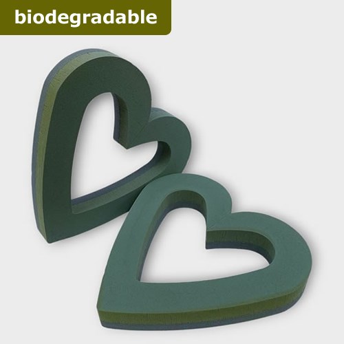 Floral Foam Heart Single Open 15" (Bio Foam)