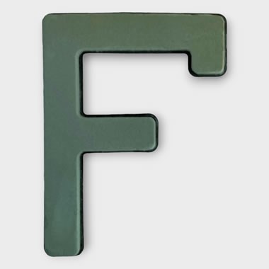Floral Foam Letter F (Plastic Backed)