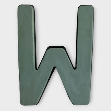 Floral Foam Letter W (Plastic Backed)