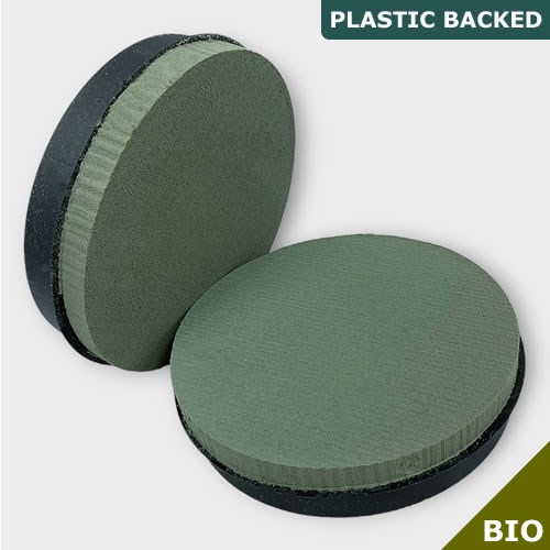 Floral Foam Posy Pads (Plastic Backed - Bio Foam) 8" 