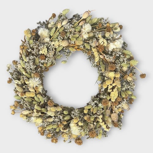 Flower Wreath - Natural 50cm (Dried)
