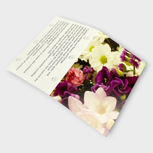 Folding Message Cards - Mixed Flowers (10x7cm)