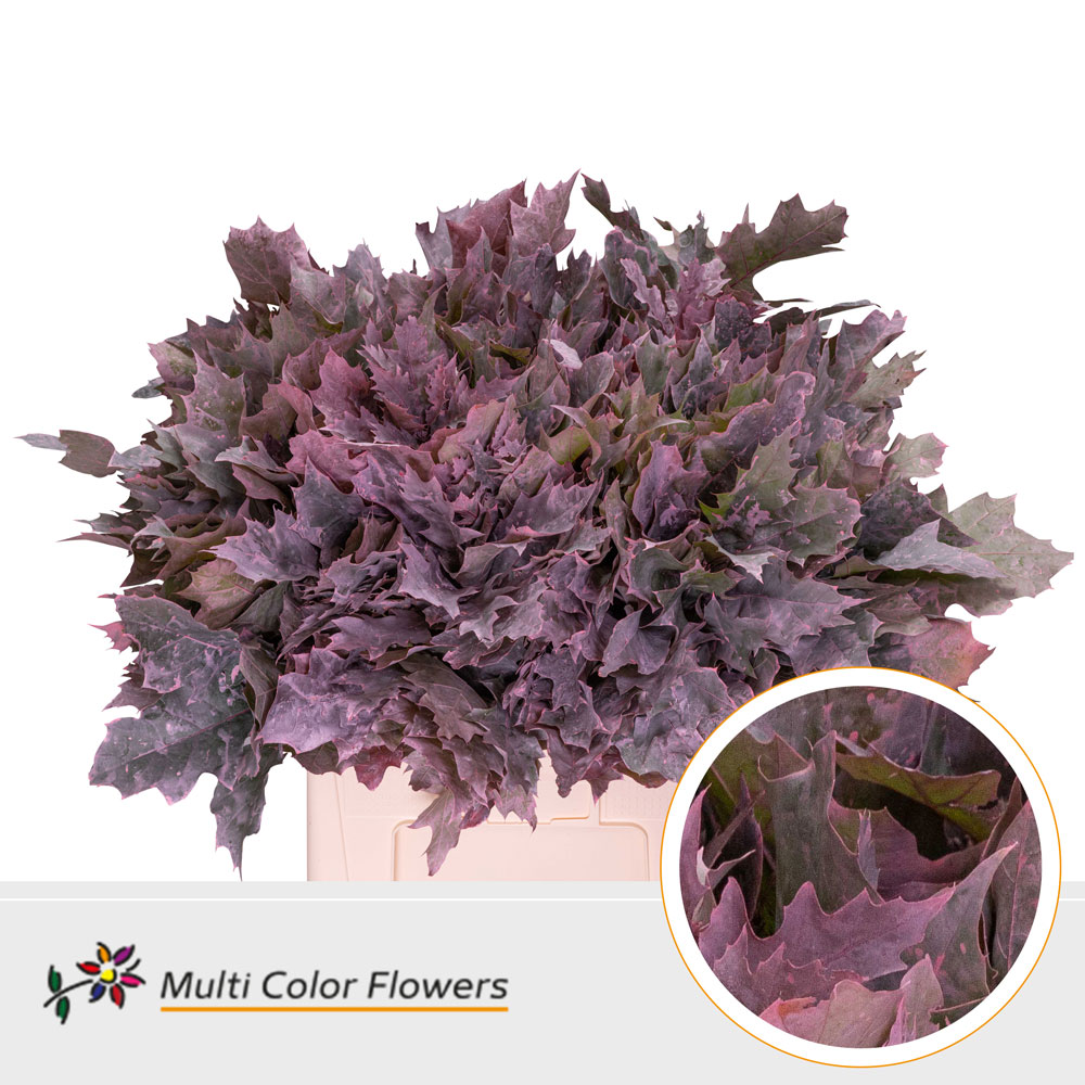 Oak Leaves Dyed Frost Pink