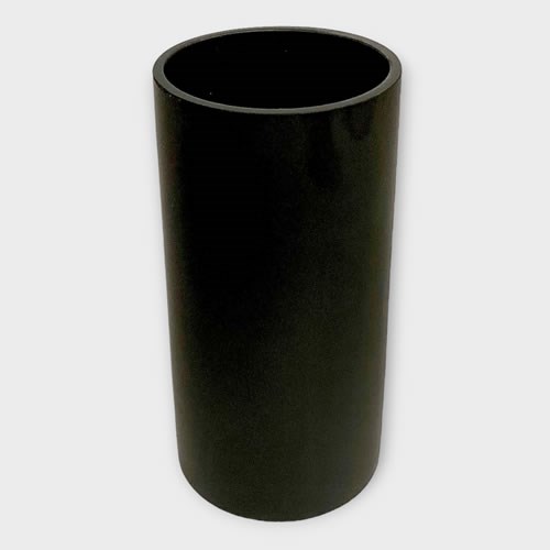 Glass Cylinder Vase Matt Black - 20 x 10cm 