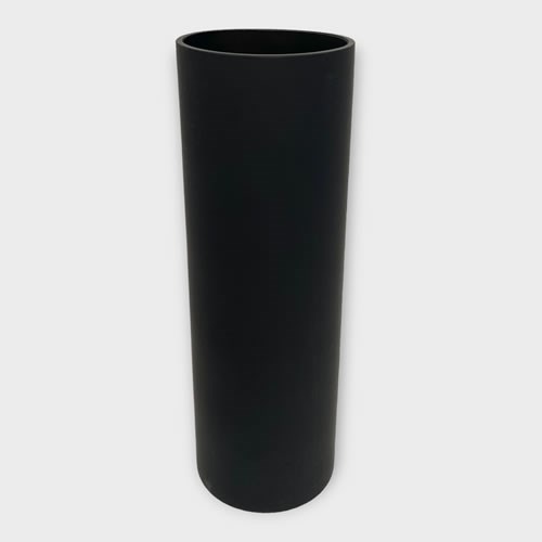 Glass Cylinder Vase Matt Black - 30 x 10cm 