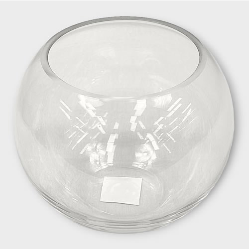 Glass Fish Bowl Vase - 12.5 x 15cm