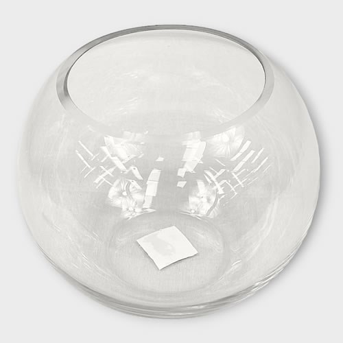 Glass Fish Bowl Vase - 14.5 x 18cm