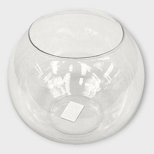 Glass Fish Bowl Vase - 17 x 21cm 