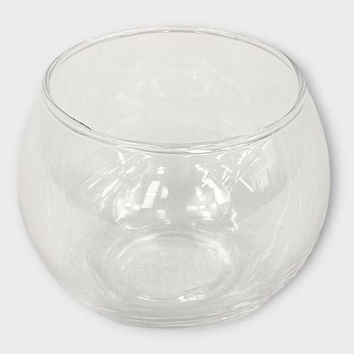 Glass Fish Bowl Vase - 8 x 10cm