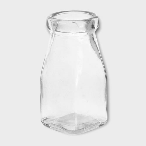 Glass Mini Square Bottle - 9cm