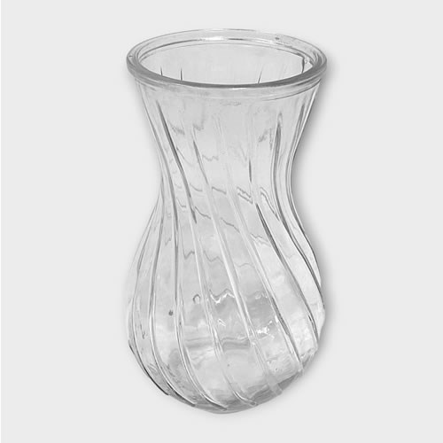 Glass Swirl Vase - 22cm