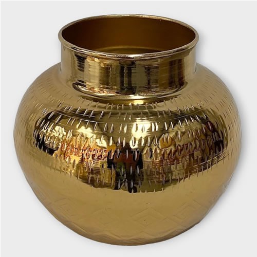 Gold Iron Vase 21cm