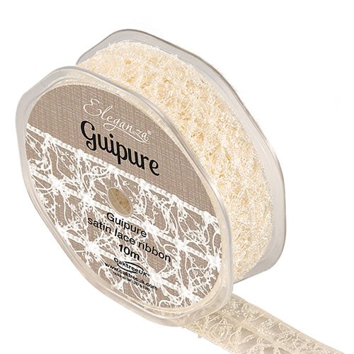 Guipure Satin Lace Ivory - 25mm