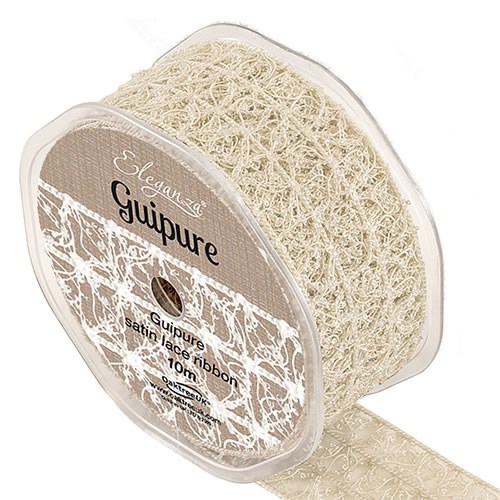 Guipure Satin Lace Ivory - 38mm