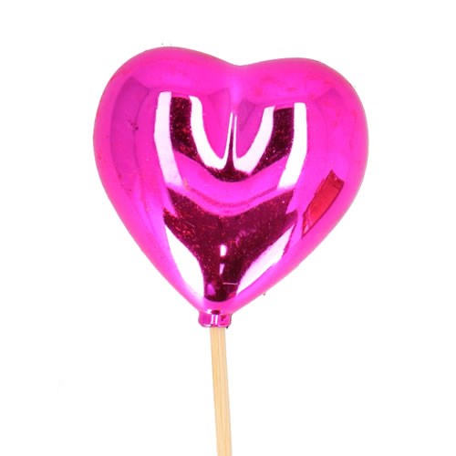 HEART PICKS - METALLIC FUCHSIA