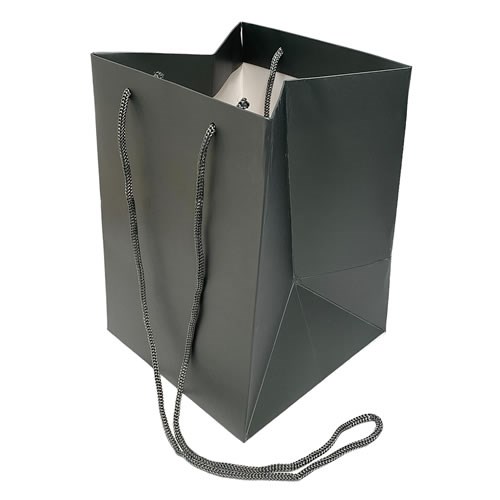 Hand Tied Gift Bag - Graphite Grey 25x18x18x10cm