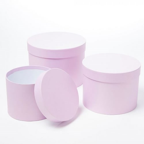 Hat Boxes Round - Symphony Lilac (set of 3)