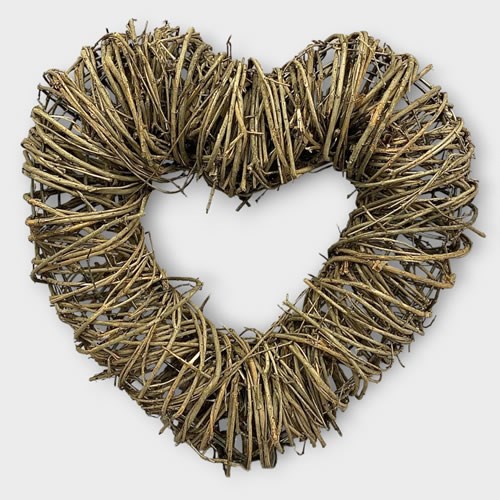 Heart Wreath - Natural Pine Twigs 50cm
